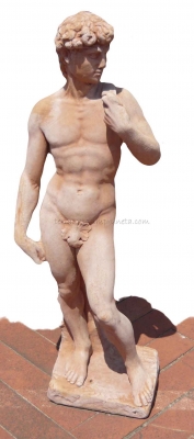 David Statue aus Terracotta 84cm hoch
